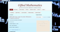 Desktop Screenshot of giftedmathematics.com