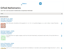 Tablet Screenshot of giftedmathematics.com